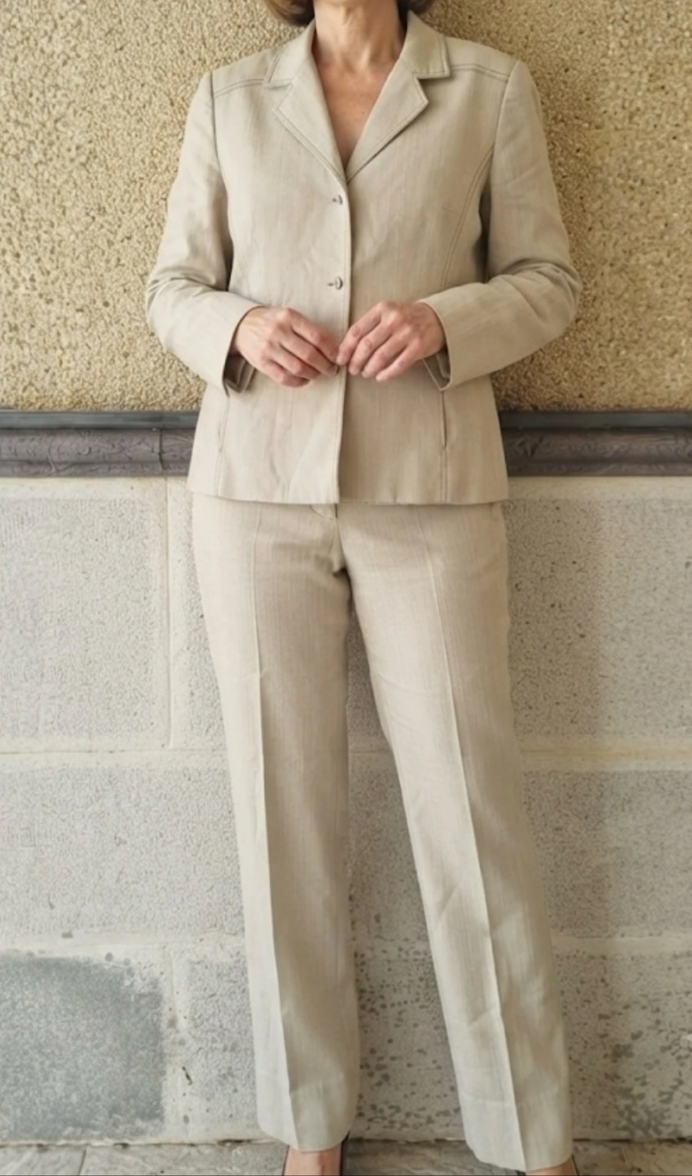 Traje de chaqueta vintage Luis Alberto • Talla 48 Vintage( Revisar medidas )• Beige